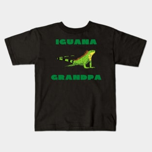 Iguana grandpa funny Kids T-Shirt